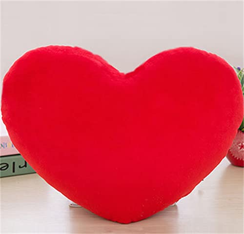 TROYSINC Herz Kissen Stoff Plüschkissen, Plüsch Dekoratives Kissen Geburtstagsgeschenk für Kinder, Herzkissen Kuschelkissen für Kinder, Mädchen, Sofa (Rot,30cm) von TROYSINC