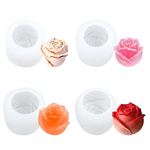 TROYSINC Silikonform Kerze 3D Rosen Blumen Kerzenform Silikon,Kerzenformen zum Gieße Harz Form Rose Silikon Form für Duftkerzen, Schokolade,Eiswürfel von TROYSINC