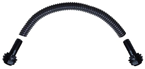 Regentonnen Verbindungsset 1" Außengewinde + Mutter & Dichtung x 1" Schlauchanschluss inkl. 1" (Ø25mm) Spiralschlauch Länge ca. 1m von TS-TRADES
