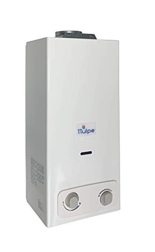 TTulpe Propangas-Durchlauferhitzer Indoor B-6 P37 Eco, 1.5 V, Weiß von TTulpe