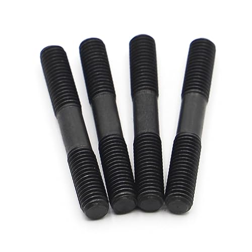 TULDYS 4PCS M8 M10 M12 Grade 8,8 Carbon Stahl Stange Doppel Gewinde Schraube Stud Schraube Stange Stehbolzen GB901 (Size : 45mm, Color : M10) von TULDYS