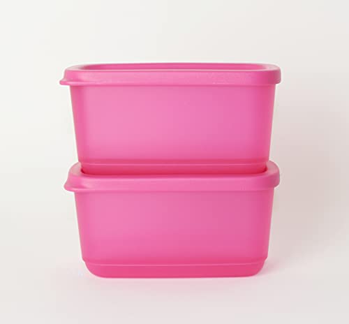 TUPPERWARE Eisscholle Cubix Gefrier-Behälter Gefrierbehälter 2X 250ml Pink + Kugelschreiber von Tupperware