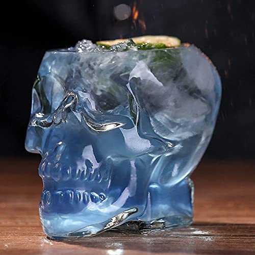 TVIAOH 350ml Totenkopf-Glas, Rotweingläser, Weingläser, Totenkopf-Glasbecher, Trinkglas, Wodka-Spirituosen-Becher, Halloween-Dekorationsgeschenke, Halloween-Themenparty von TVIAOH