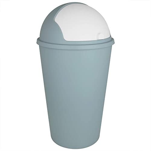 TW24 Mülleimer 25L mit Farbwahl Abfalleimer Müllsammler Abfallsammler Mülltonne Abfallbehälter (Rauchblau) von TW24