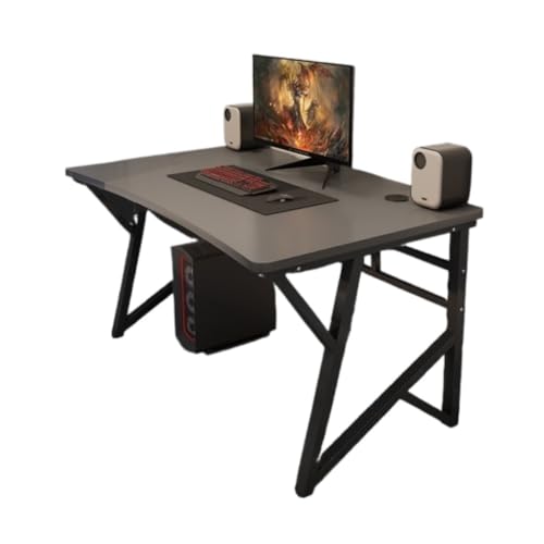 Multifunktionstisch Computer-Desktop-Tisch, E-Sport-Tisch, Einfacher Moderner Tisch, Heimschreibtisch, Schlafzimmer, Studenten-Schreibtisch, Schreibtisch, Einfach Tablett Bett (Color : Black, Size : von TWRWX