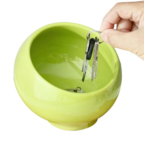 TYMYYS Einfarbige Schlüsselschale Für Eingangstisch, Aufbewahrung Candy Bowl, Wohnkultur Geschenk, Bonbonschale Für Das Büro-grün-6 inch von TYMYYS