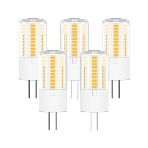 TZHILAN LED G4 Lampen, 2W G4 LED Leuchtmittel Ersetzt für 20W Halogenlampen, 3000K Warmweiss 200LM 12V AC/DC LED Birnen, Nicht Dimmbar, für Küchen, Wohnzimmer, Schlafzimmer, 5er-Pack[MEHRWEG] von TZHILAN
