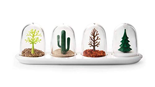 Gewürzglas mit Tablett, Gewürzstreuer, vier Jahreszeiten, 4-in-1 von TabEnter