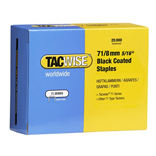 Tacwise 1065 Heftklammern (71/8mm,20.000 Stück pro Verpackung) schwarz von TACWISE
