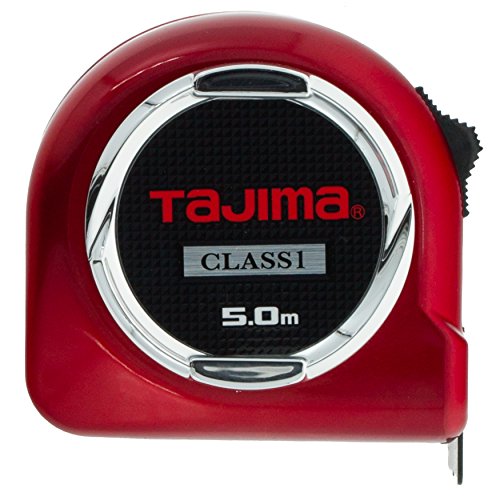 Tajima TAJ-21110 Robustes Bandmaß, Class 1, Rot, 5 m x 25 mm von Tajima