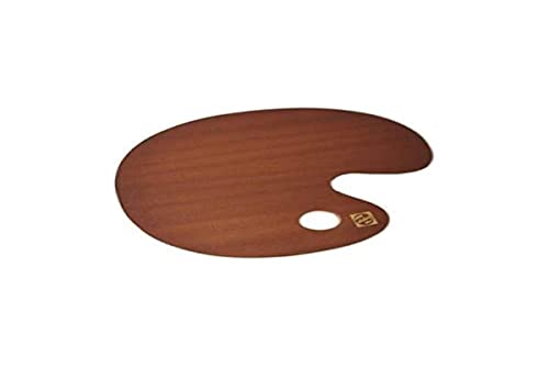 TALENS Holzpalette, oval, lackiert, 24,7 x 34,5 cm von Talens