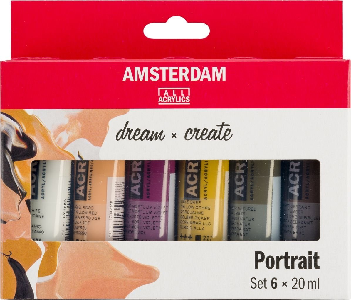 Talens Kreativset AMSTERDAM Acrylfarbe Metallicfarben (Portrait) - 6 x 20 ml, (6er-Set, 20 ml) von Talens