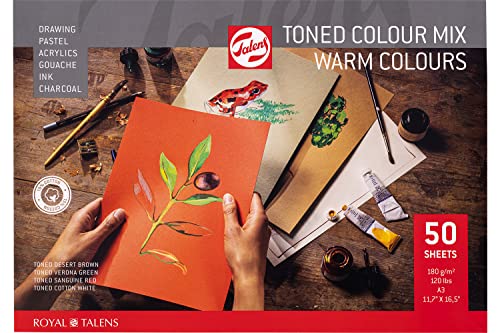 Talens Toned Colour Block Warm, A3, 50 Blatt, 180g/m² von Talens