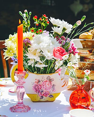 Talking Tables Truly Scrumptious; Dekorative Blumenschmuck-Teekanne in edlem Vintage-Stil für Teekränzchen, Hochzeiten und Geburtstagspartys, Bunt von Talking Tables