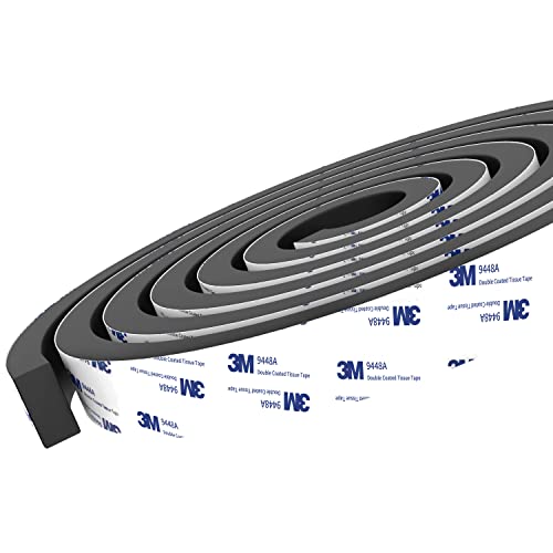 Tapel Dichtungsband Selbstklebend Mit 3M 9448 Klebstoff - Superstarke Versiegelung Schaumstoffband Türdichtung Fenster, Gummidichtung für Schalldämmung - 12mm(W) x 3mm(T) - 3 Rollen Gesamtlänge 12m von Tapel