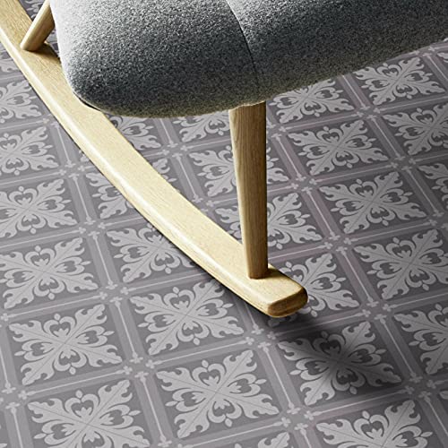 Bodenmaster PVC Bodenbelag Vintage Fliese Grau mit Textilrücken Istanbul Tile Cold Grey Tarkett Iconik 280Tex (Musterstück in DIN A4) von Tarkett