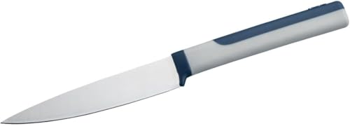 Tasty Universalmesser 11,5cm Klinge – Premium Küchenmesser: Scharf, Rostfrei & Ergonomisch – Ideal für Fleisch, Obst & Gemüse in Grau/Blau/Silber von Tasty