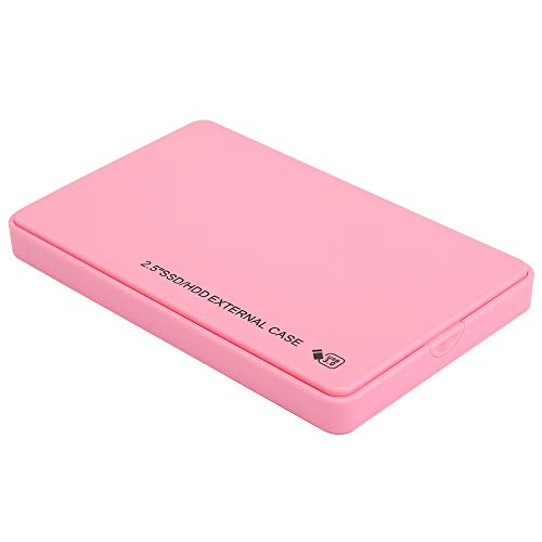 Tbest Externes 2,5-Zoll-Gehäuse für Mobile Festplatten, ABS, 5 Gbit/s-Übertragung, HDD-Box, USB 3.0, Schwarze Datenspeicherung (PINK) von Tbest