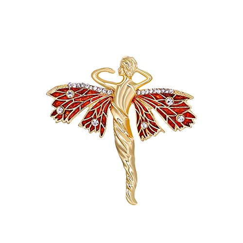Tbkoly Diamant Goldene Brosche Butterflys Arts Vintage Kleidung Engel Emaille Accessoires Brosche Perlen u von Tbkoly