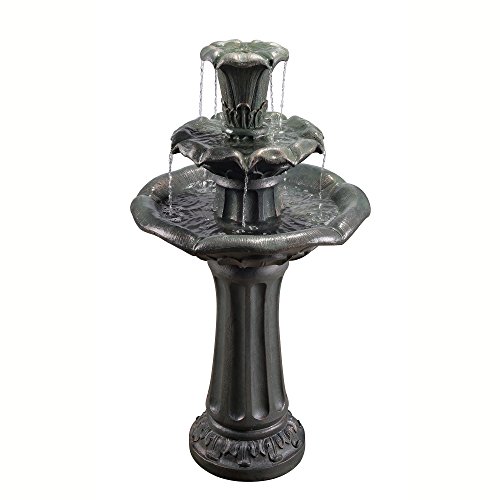 Peaktop Dekor Garten Terrasse Lilie Ebenen wassenbrunnen VFD8207-EU von Teamson Home