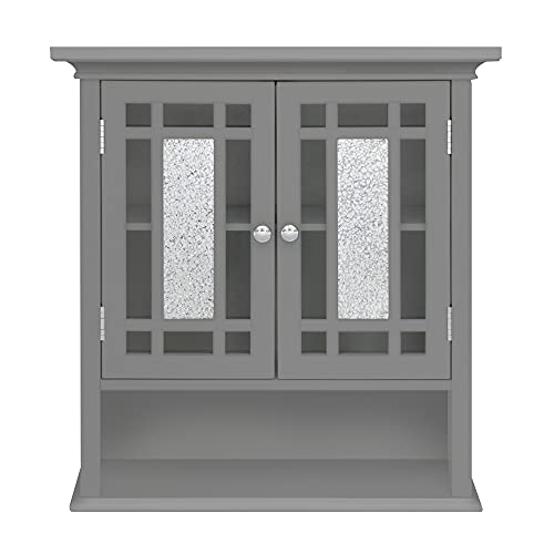 Teamson Home Badezimmer Windsor Holzwandschrank mit 2 Türen Grau EHF-527G von Teamson Home