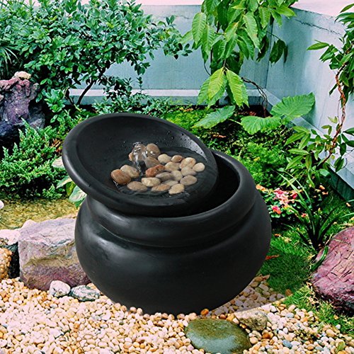 Teamson Home Gartenwasserbrunnen l 3-Ebenen Wasserfall Feature FI0031AA-EU von Teamson Home