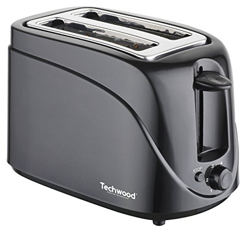 Techwood TGP-106 Toaster, Edelstahl, Schwarz von Techwood