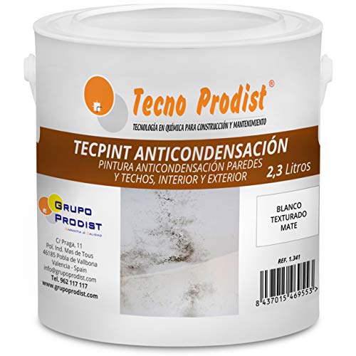 Tecno Prodist TECPINT ANTIKONDENSATION (2,3 Liter) - Anti-Kondensations Farbe auf Wasserbasis für innen und außen -Wände und Decken -hohe Deckkraft -einfache Anwendung -WEISS von Tecno Prodist