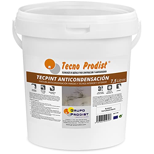 Tecno Prodist TECPINT ANTIKONDENSATION (7,5 Liter) - Anti-Kondensations Farbe auf Wasserbasis für innen und außen -Wände und Decken -hohe Deckkraft -einfache Anwendung -WEISS von Tecno Prodist