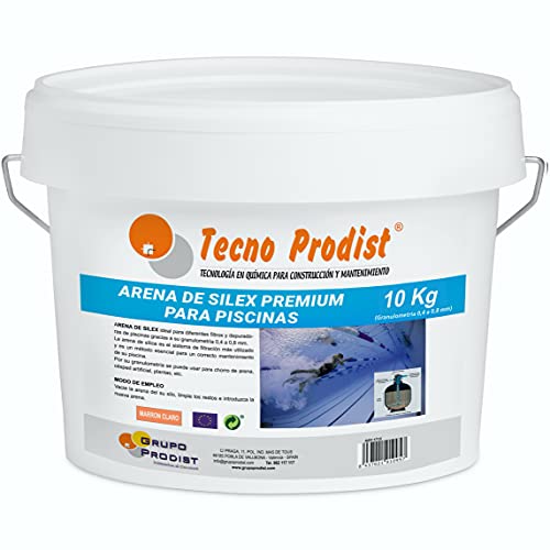 Tecno Prodist Silex Premium-Sand für Pools, Eimer 10 kg (Körnung 0,4 bis 0,8 mm), Ideal für Ihren Schwimmbadfilter. von Tecno Prodist