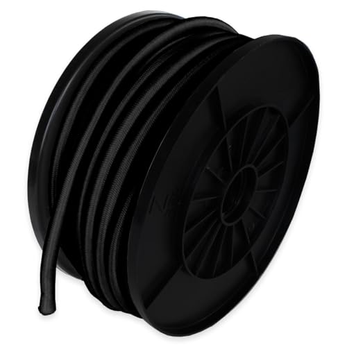 Elastisches Gummiseil Schwarz 25 Meter - Qualität PRO TECPLAST 9SW - Spannseil für Planen mit einem Durchmesser von 9 mm von Tecplast