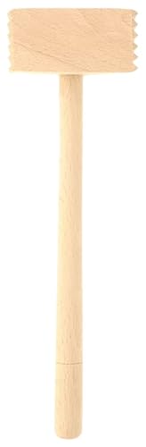 Teemando® Fleischkopfer aus Holz, Stabiler Fleischhammer, mit wenig Kraftaufwand für zartes Fleisch von Teemando