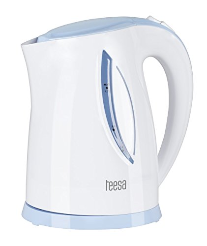 TEESA TSA1010 Kabelloser Wasserkocher, 1,7 Liter, weiß/blau von Teesa