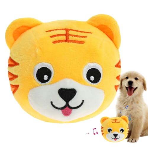 Active Moving Pet Plush Toy - Interactive Dog Toys, Talking Moving Dog Toy, Cartoon Animal Plush Sound Electronic Dog Toy, Bouncing Rotating Interactive Toy for Pets Dogs Cats von Teksome