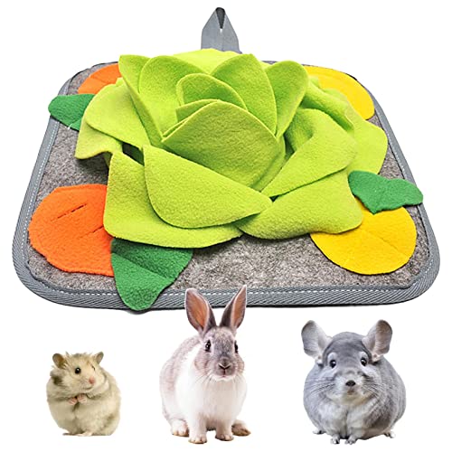 Teksome Futtermatte für Kaninchen - 11,81 × 11,81 Zoll Spielzeug zur Futtersuche für Kaninchen,Leckerli-Spender für Hunde zum langsamen Fressen im Innenbereich fördert die natürliche Nahrungssuche von Teksome