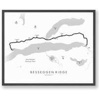 Besseggen Bergrücken Karte | Ridge Poster Norwegen Wanderposter Wanderkarte Kunst Erleben Sie Ihre Abenteuer von TellYourTrail