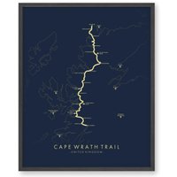Cape Wrath Trail Map | Poster Wandern Uk Wanderkarten Einzigartige Wandkunst Erleben Sie Ihre Abenteuer von TellYourTrail