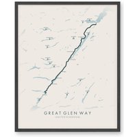 Great Glen Way Trail Karte | Tolles Wanderposter Wandern Uk Wanderkarte Kunst Erleben Sie Ihre Abenteuer von TellYourTrail