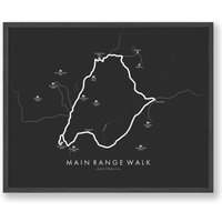 Main Range Wanderkarte | Walk Poster Kosciuszko Nationalpark Karte Einzigartige Wandkunst von TellYourTrail