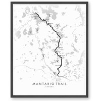 Mantario Wanderkarte | Wanderweg Karte Whiteshell Provincial Park Einzigartige Wandkunst von TellYourTrail