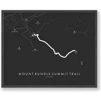 Mount Rundle Summit Trail Karte | Poster Wandern Kanada Wanderkarte Kunst Erleben Sie Ihre Abenteuer von TellYourTrail