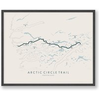 Polarkreis-Wanderkarte | Arctic Circle Trail Poster Grönland Wandern Wanderkarte Kunst Tolles Geschenk Für Wanderer von TellYourTrail