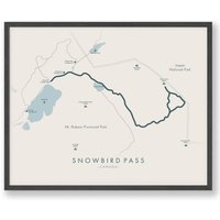 Schneevogelpass-Wanderkarte | Schneevogelpass Poster British Columbia Wanderposter Wanderkarte Kunst Erleben Sie Ihre Abenteuer von TellYourTrail