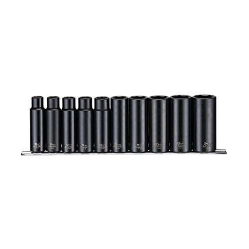 Teng 9126 10 Stück Metrisches Deep Impact Socket Set 1/2in Vierkantantrieb von Teng Tools