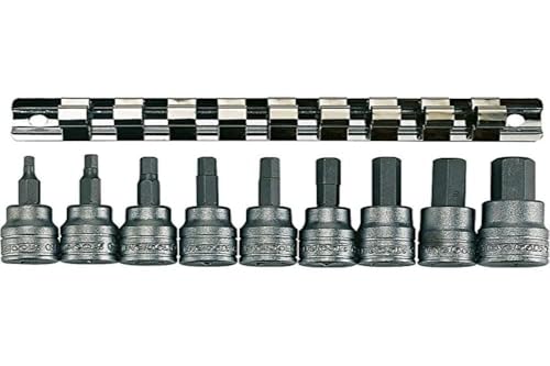 Teng - M3812 10 Stück Clip Rail Hex Key Socket Set Metric-3/8in Drive - TENM3812 von Teng Tools