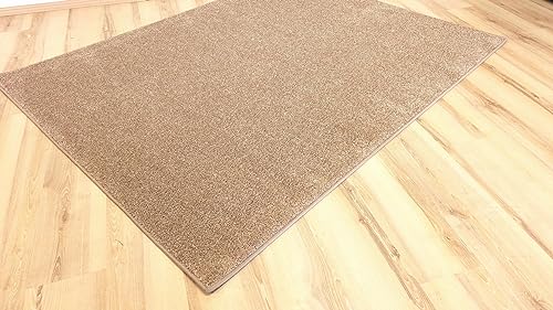 Miami Teppich beige Velours umkettelt - Verschiedene Größen (100 x 200 cm) von Teppich Janning