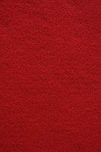 Rasenteppich Kunstrasen Basic+ rot Weich Meterware mit Drainage-Noppen, wasserdurchlässig (400x100 cm) von Teppich Janning