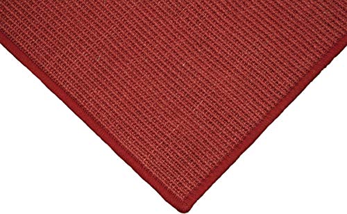 Teppich Janning Sisalteppich umkettelt rot 100% Sisal gekettelt - Verschiedene Größen (140 x 200 cm) von Teppich Janning