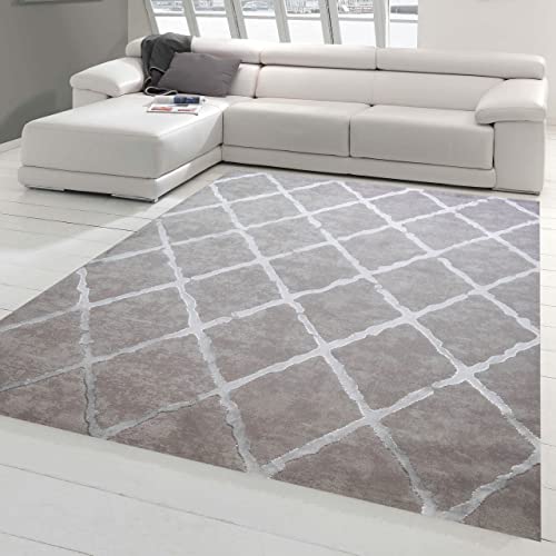 Teppich-Traum Gästezimmerteppich mit skandinavischem Muster in grau, Größe 200 x 290 cm von Teppich-Traum