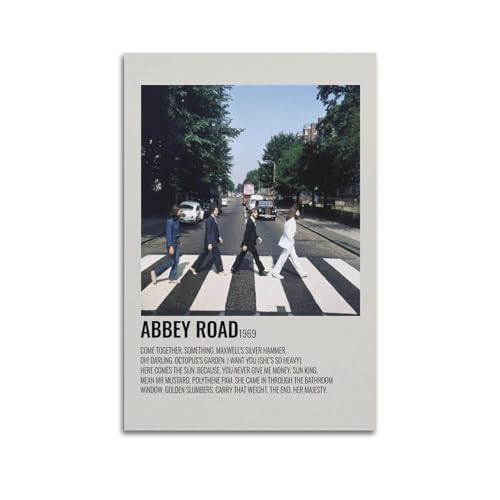 Terp Abbey Road Poster, Wandkunst, Filme und Musik, Poster, Geschenk für Freunde, Schlafzimmer, Wohnzimmer, Dekoration, modern, ästhetisch, 30 x 45 cm, ungerahmt von Terp